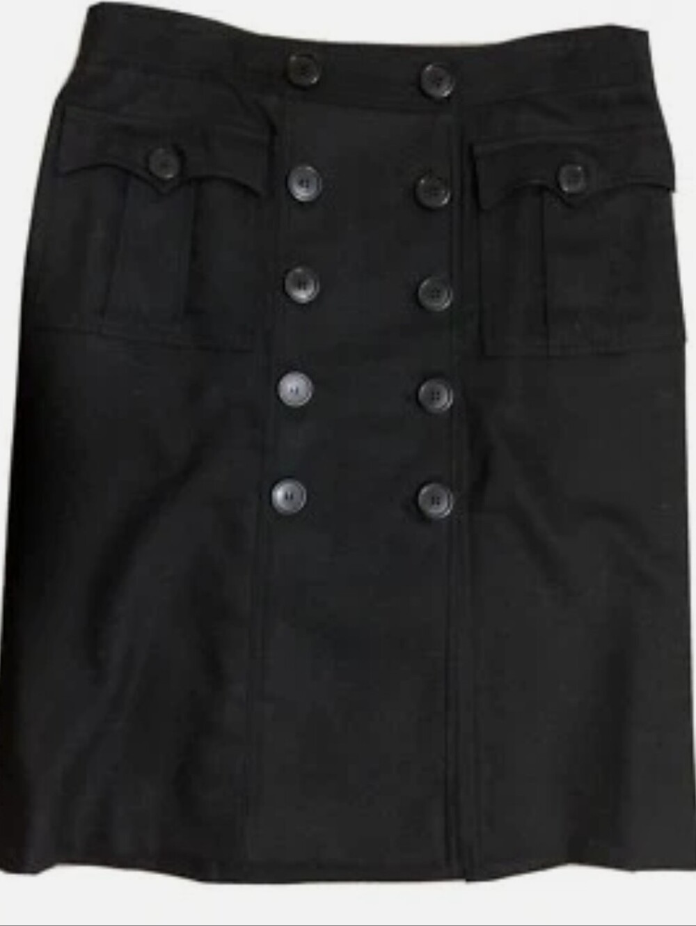 Burberry Black Double-Breasted Pencil Skirt